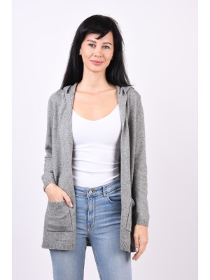 Cardigan Dama Only Onllesly Hood Medium Grey Melange